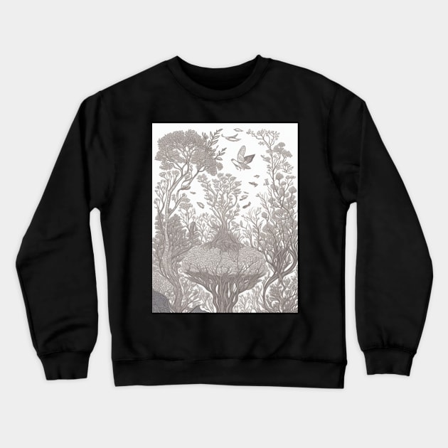 Enchanted Wilderness Pattern Crewneck Sweatshirt by JEWEBIE